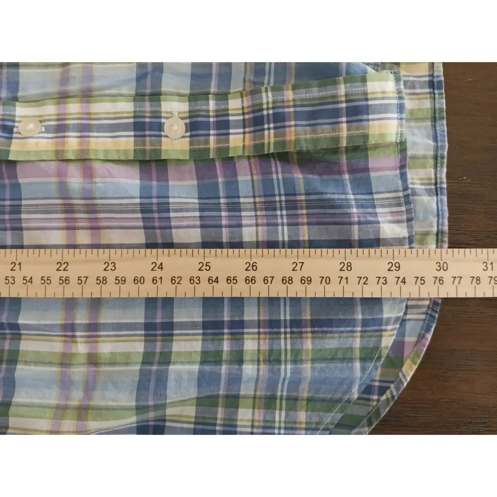 Vineyard Vines Button Down Shirt Mens Small‎ Multi Plaid Slim Fit Whale Shirt